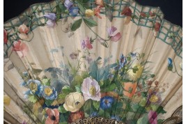 Blin's flowering trellis, fan by Blin and Duvelleroy circa 1905-1910