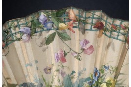 Blin's flowering trellis, fan by Blin and Duvelleroy circa 1905-1910