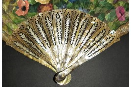 Blin's flowering trellis, fan by Blin and Duvelleroy circa 1905-1910