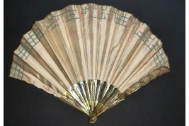 Blin's flowering trellis, fan by Blin and Duvelleroy circa 1905-1910