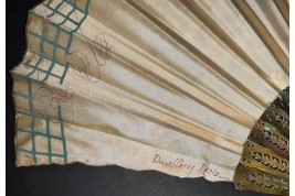 Blin's flowering trellis, fan by Blin and Duvelleroy circa 1905-1910