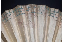 Blin's flowering trellis, fan by Blin and Duvelleroy circa 1905-1910
