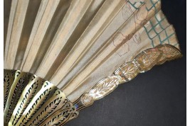 Blin's flowering trellis, fan by Blin and Duvelleroy circa 1905-1910