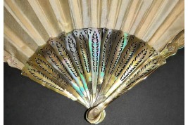Blin's flowering trellis, fan by Blin and Duvelleroy circa 1905-1910