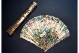 Blin's flowering trellis, fan by Blin and Duvelleroy circa 1905-1910