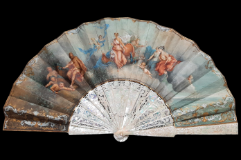 Juno orders Aeolus to release the winds, fan by Lassimonne and Jules Vaillant, circa 1860