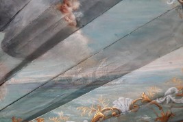 Junon ordonne à Éole de déchainer les vents, éventail de Lassimonne et Jules Vaillant, vers 1860