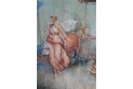 Junon ordonne à Éole de déchainer les vents, éventail de Lassimonne et Jules Vaillant, vers 1860