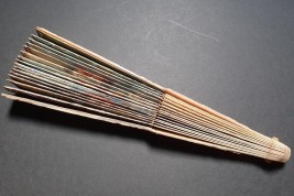Junon ordonne à Éole de déchainer les vents, éventail de Lassimonne et Jules Vaillant, vers 1860