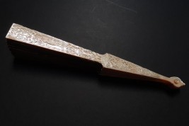 Junon ordonne à Éole de déchainer les vents, éventail de Lassimonne et Jules Vaillant, vers 1860