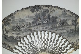 Se rappeler les bons moments. Éventail de deuil, vers 1760