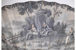 Se rappeler les bons moments. Éventail de deuil, vers 1760