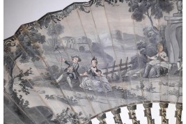 Se rappeler les bons moments. Éventail de deuil, vers 1760