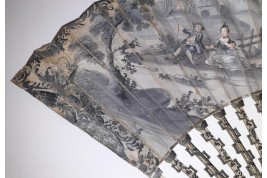 Se rappeler les bons moments. Éventail de deuil, vers 1760