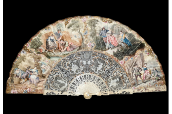 Les quatre saisons, éventail vers 1750-60