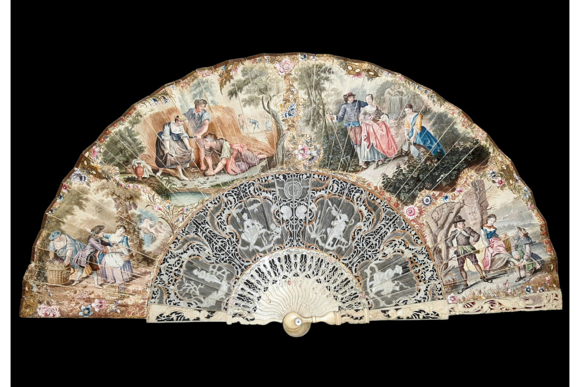 The four seasons, fan circa 1750-60