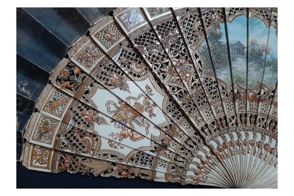 Wheat harvest time, early 20th century fan