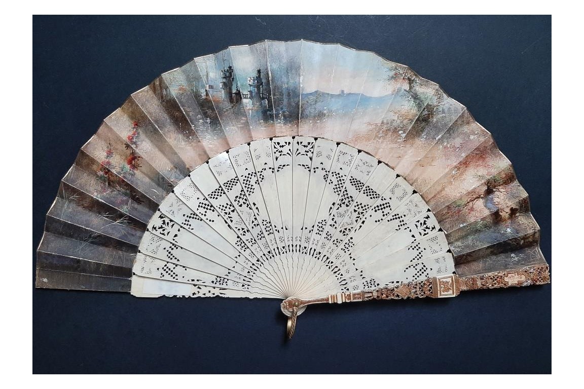 Wheat harvest time, early 20th century fan