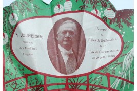 Commemorative fan, Carcassonne's bimillennial celebrations in 1928