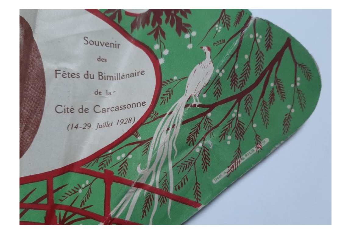 Commemorative fan, Carcassonne's bimillennial celebrations in 1928