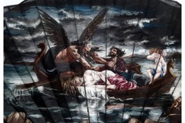Retenir la mort, éventail fin XIXème siècle