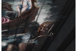 Retenir la mort, éventail fin XIXème siècle