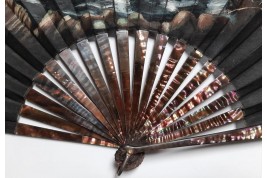 Holding back death, late 19th century fan