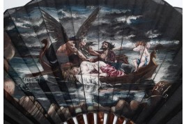 Retenir la mort, éventail fin XIXème siècle