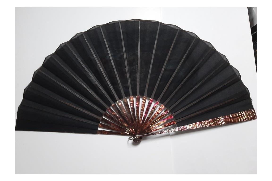 Holding back death, late 19th century fan