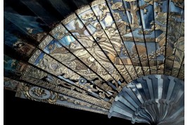 Summer harvest time, fan circa 1850-60