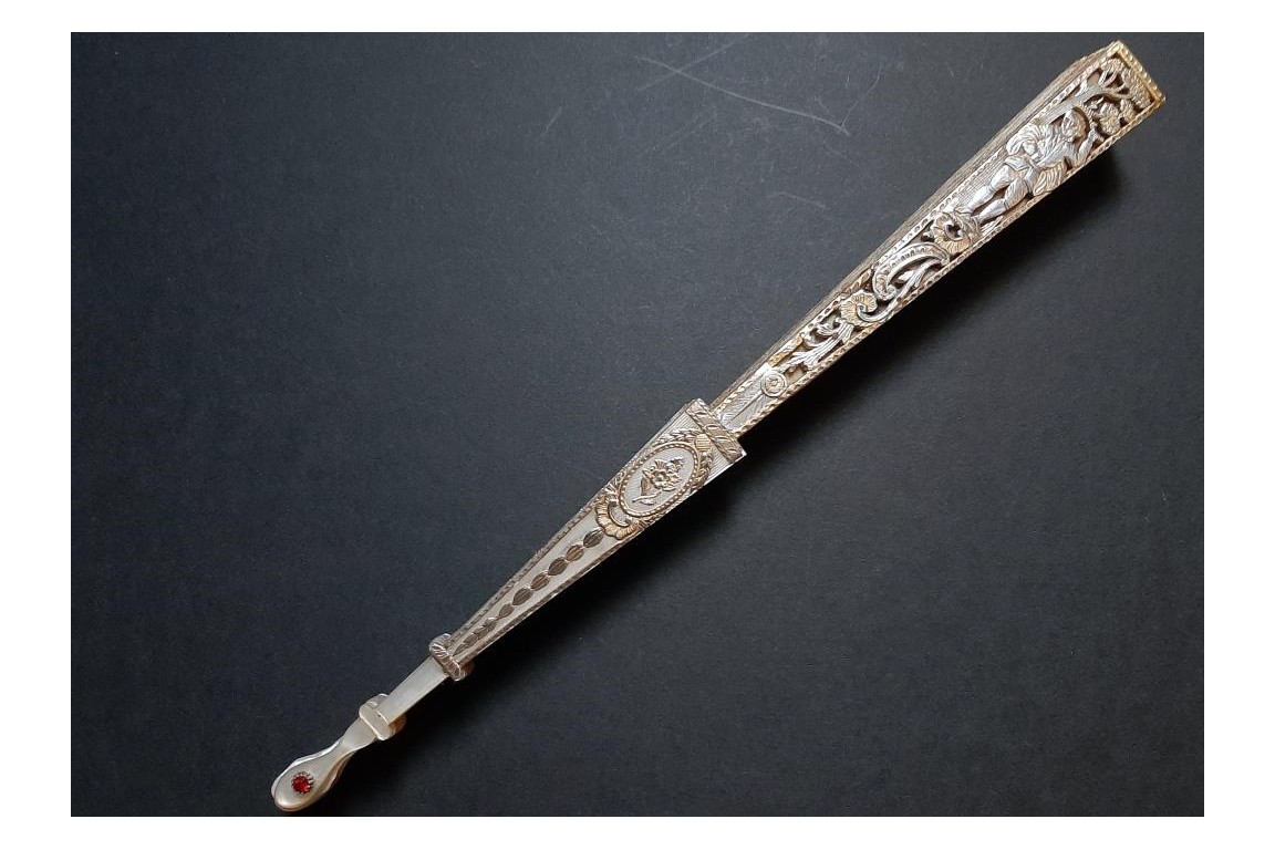 Le temps des moissons, éventail vers 1850-60