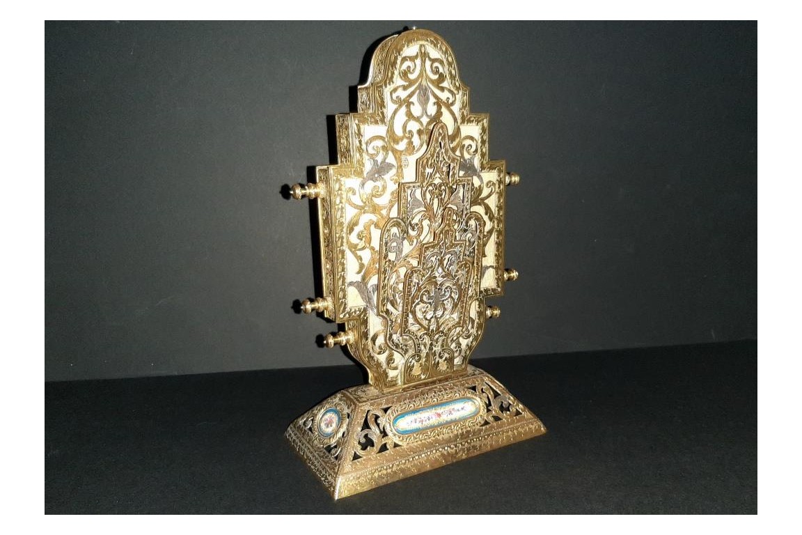 Desk calendar and mail holder, Alfonse Giroux, Second Empire