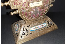 Porte-courrier calendrier de bureau, Alfonse Giroux, Second Empire