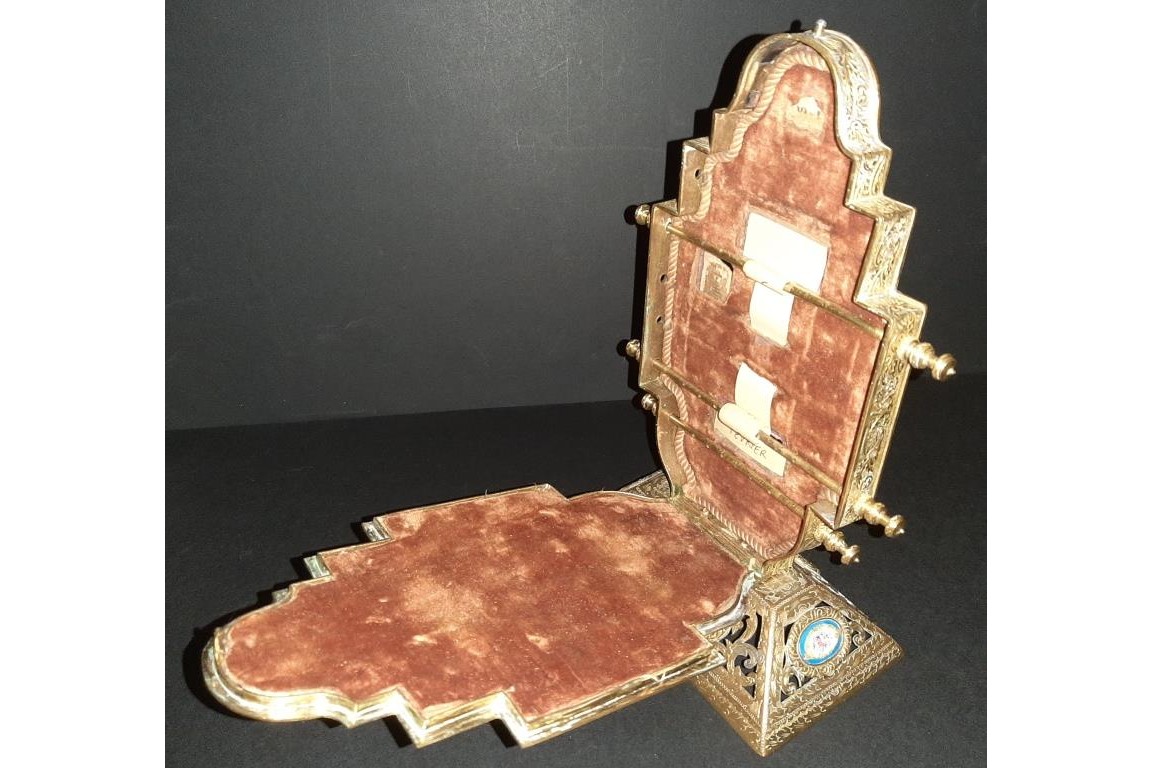 Desk calendar and mail holder, Alfonse Giroux, Second Empire