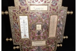 Porte-courrier calendrier de bureau, Alfonse Giroux, Second Empire