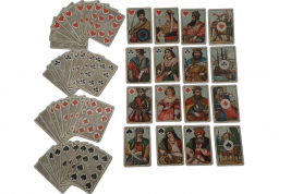 Les quatre continents, jeu de cartes, 1880-1906