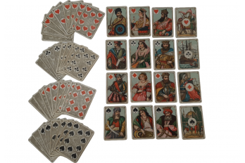 Les quatre continents, jeu de cartes, 1880-1906