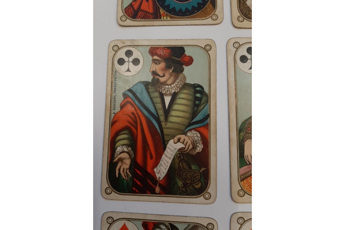 Les quatre continents, jeu de cartes, 1880-1906