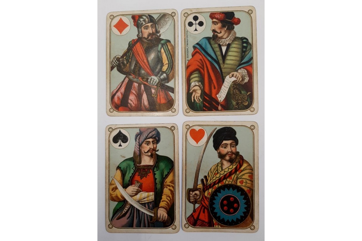 Les quatre continents, jeu de cartes, 1880-1906