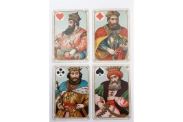 Les quatre continents, jeu de cartes, 1880-1906