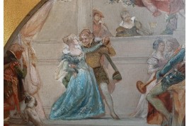 Bal et concert, tableaux vers 1860