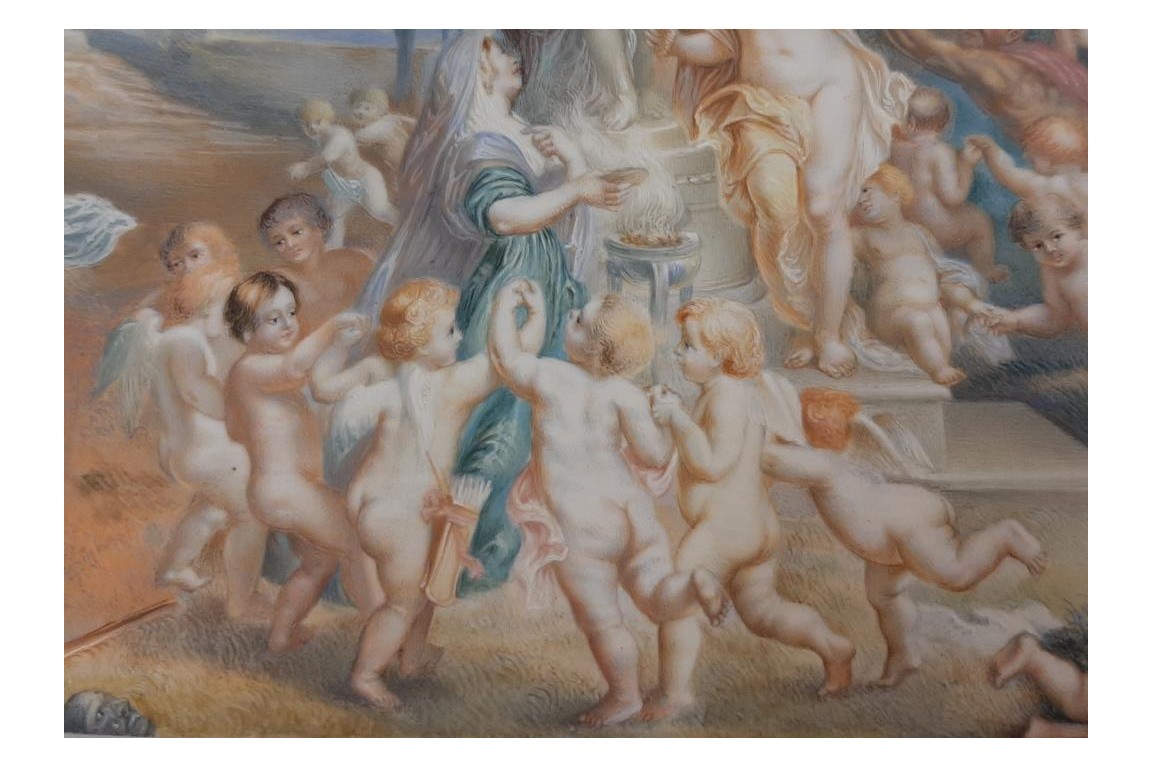 La fête de Vénus d'après Rubens, miniature de Germain, 1805