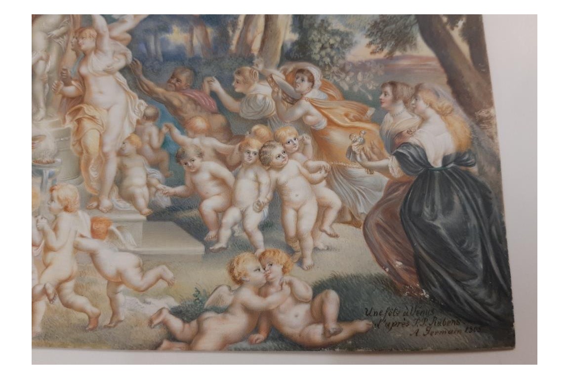 La fête de Vénus d'après Rubens, miniature de Germain, 1805