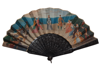 Venice Carnival, fan circa 1880