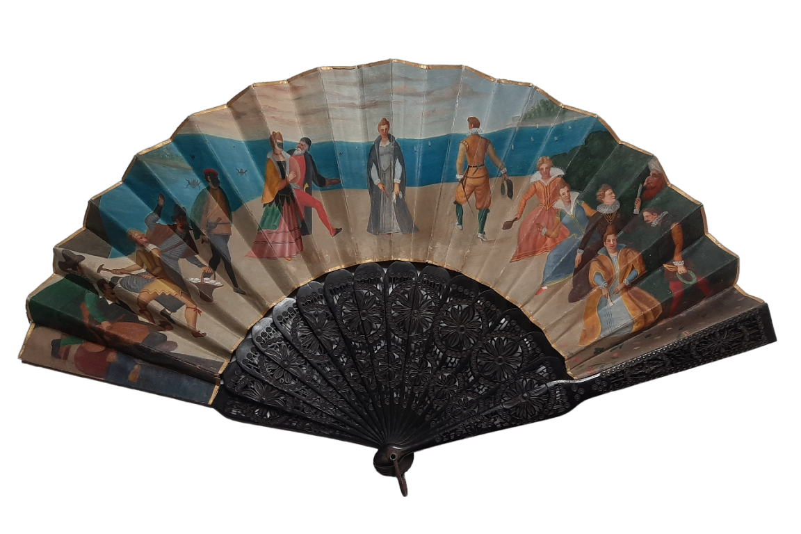 Venice Carnival, fan circa 1880