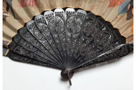 Venice Carnival, fan circa 1880