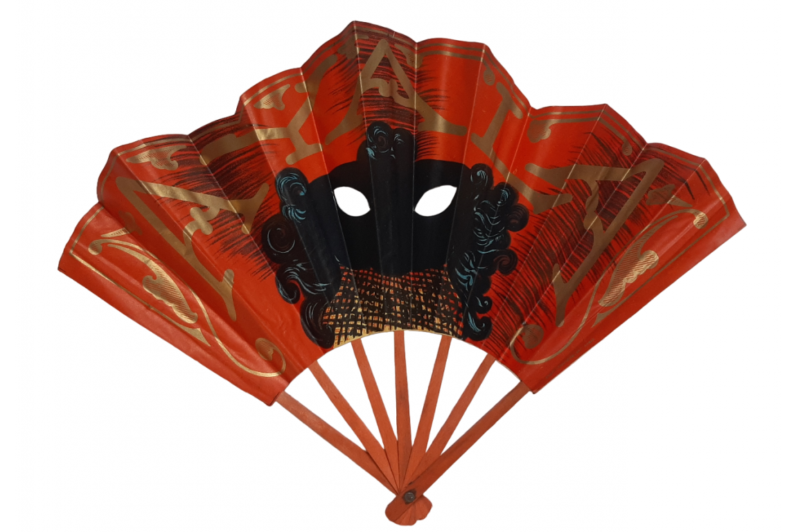 Ayala, mask fan for champagne, circa 1925-30