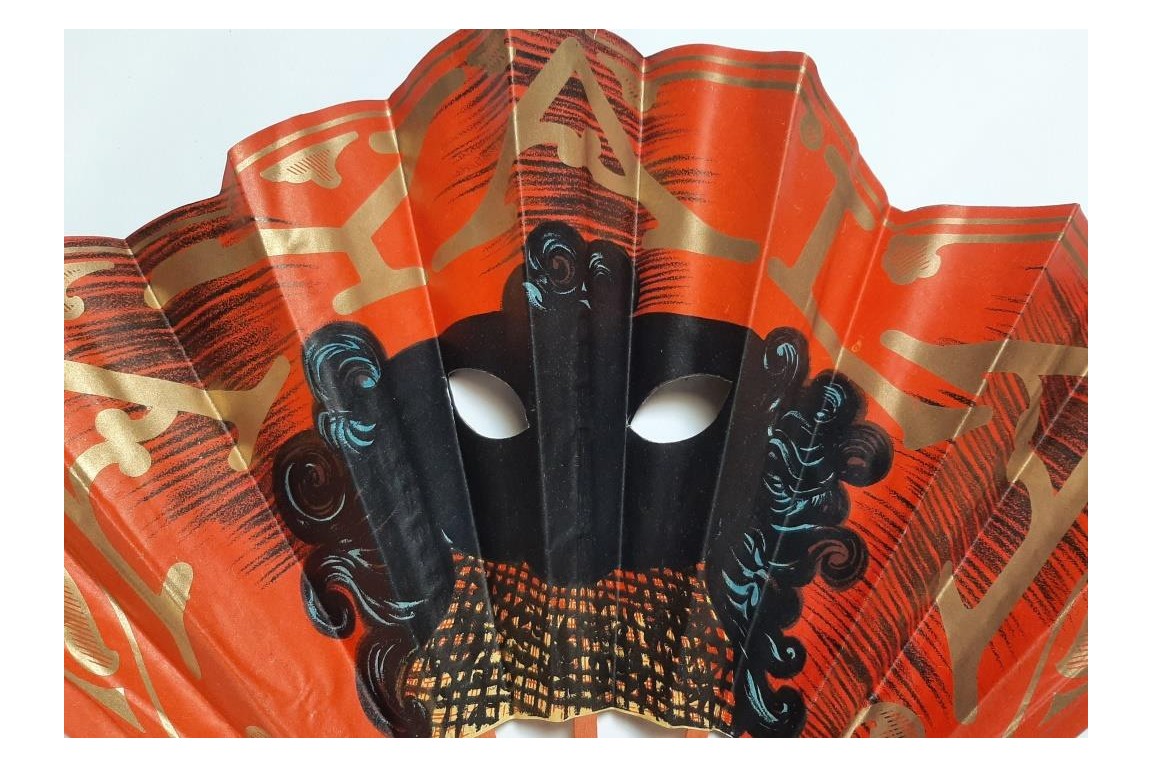 Ayala, mask fan for champagne, circa 1925-30