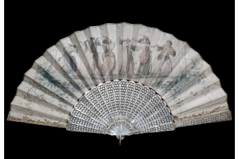 The merry farandole,  fan in the style of Alexandre circa 1860-80