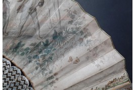 La joyeuse farandole, éventail dans le style d'Alexandre vers 1860-80
